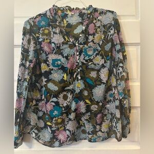Talbots Multicolor Floral Blouse